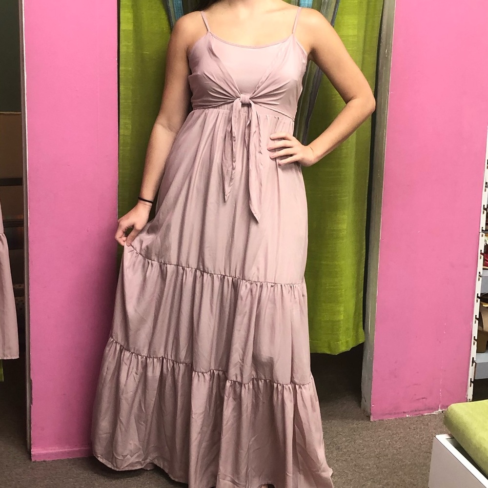 NWOT- Rose Pink Maxi Dress